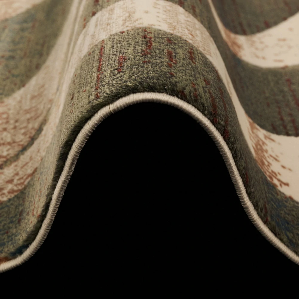 Kusový koberec Arte 14750-O10 zelené listy 
