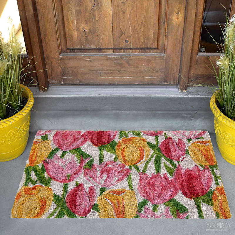 Rohož farebná KOKOS tulipány